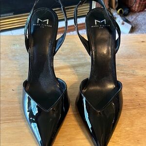 Marc Fisher Black Heels Sleek Patent D'Orsay